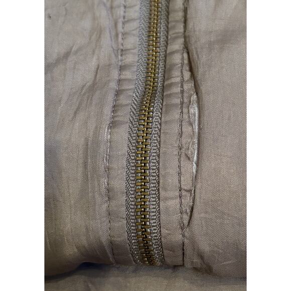 J Mclaughlin Gray Color Block Silk Blend Quilted Full Zip Sweater Jacket Large - Picture 9 of 9